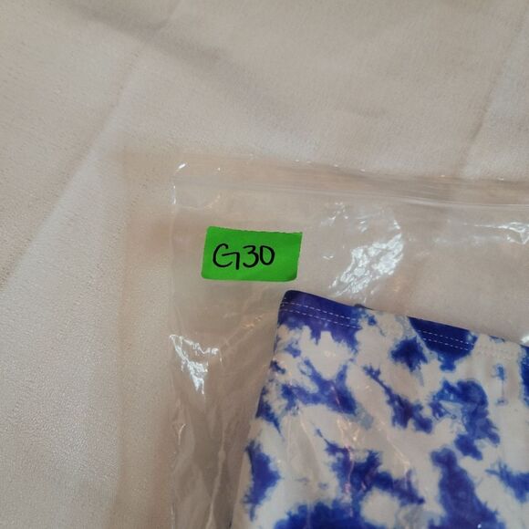 SO High Neck Bikini Top Blue and White Size Small - Picture 10 of 10